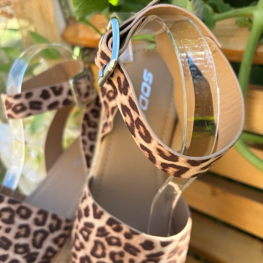 Soda Leopard Print‎ Espadrille Sandals